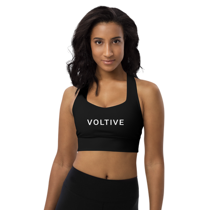 Voltive Recycled Longline Sports Bra - Black