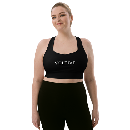 Voltive Recycled Longline Sports Bra - Black