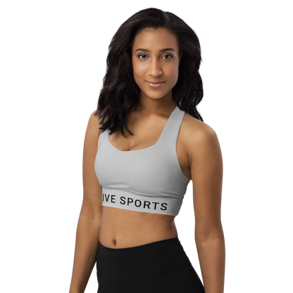 Voltive Recycled Longline Sports Bra - Silver