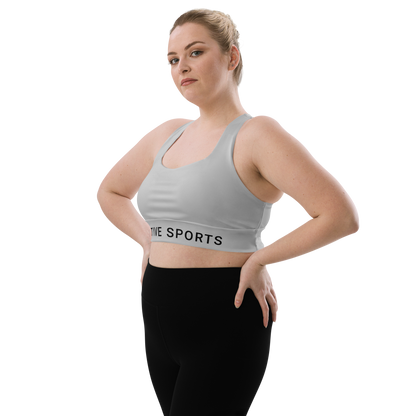 Voltive Recycled Longline Sports Bra - Silver