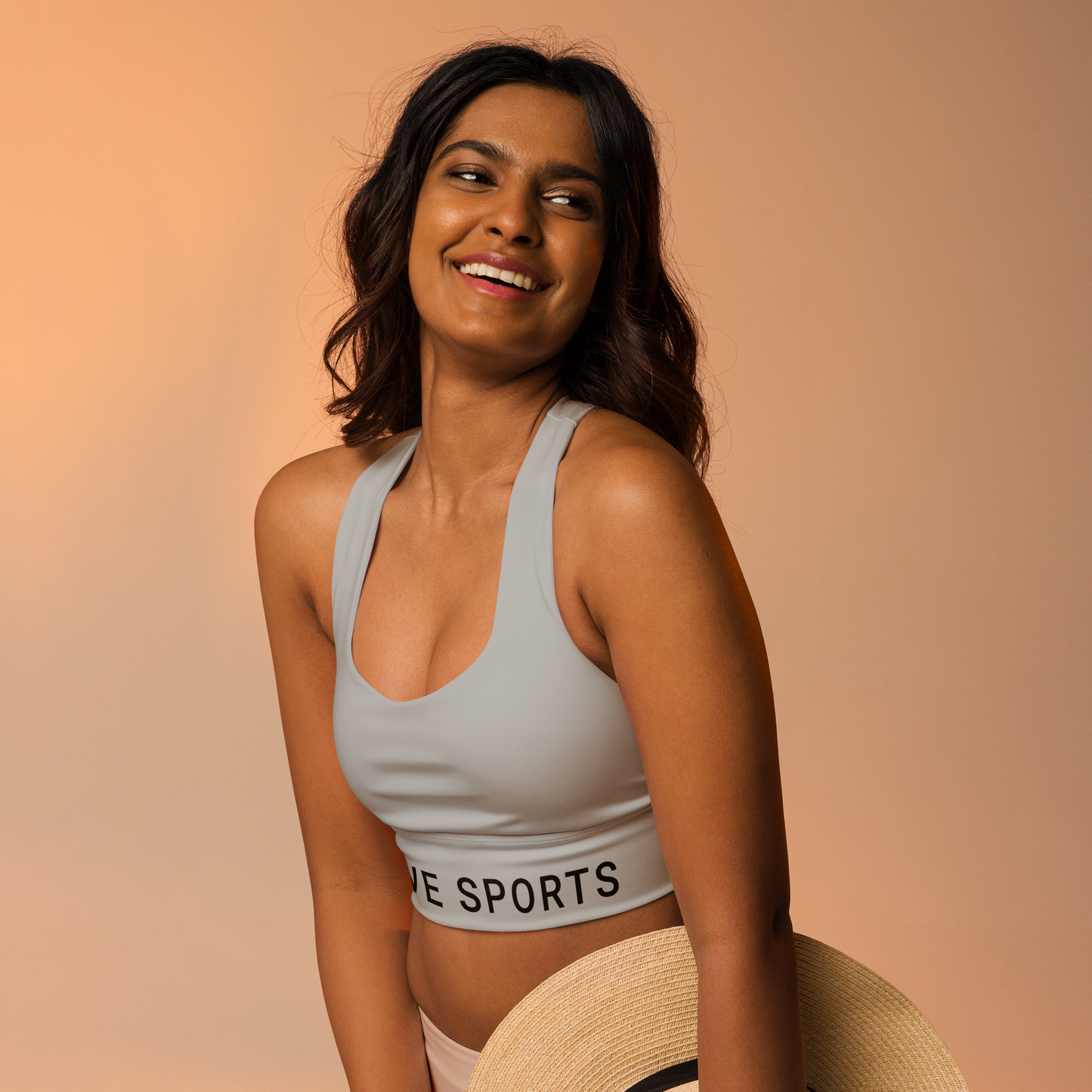 Voltive Recycled Longline Sports Bra - Silver