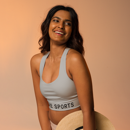 Voltive Recycled Longline Sports Bra - Silver