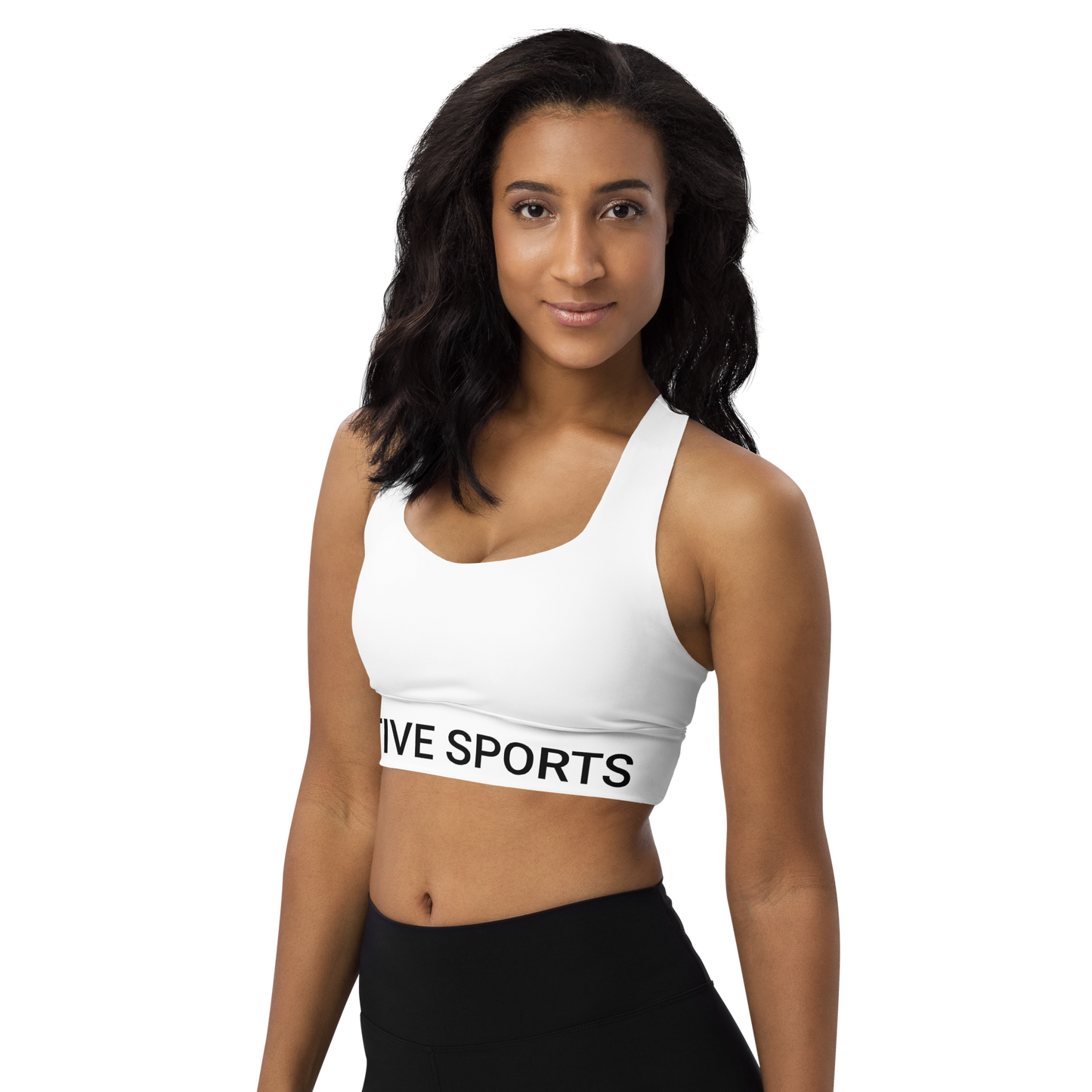 Voltive Recycled Longline Sports Bra - White