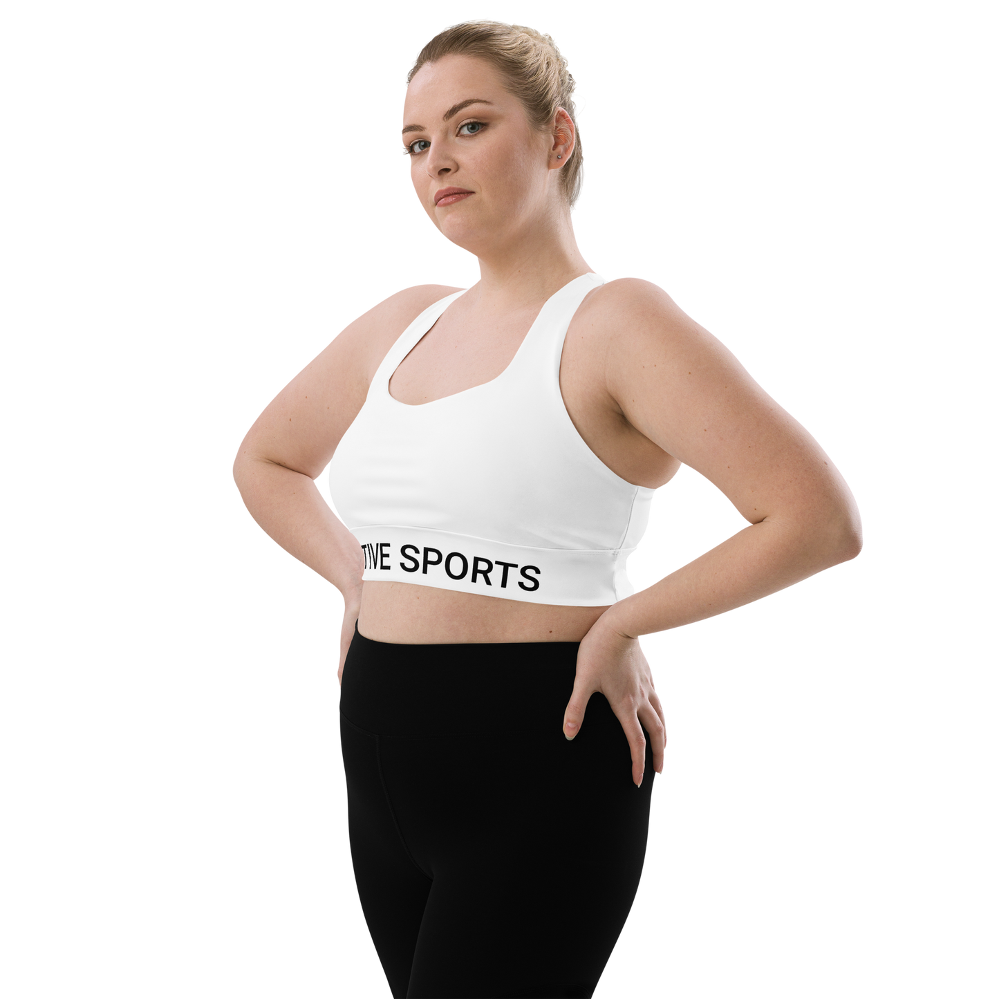 Voltive Recycled Longline Sports Bra - White