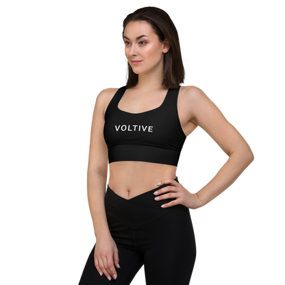 Voltive Recycled Longline Sports Bra - Black
