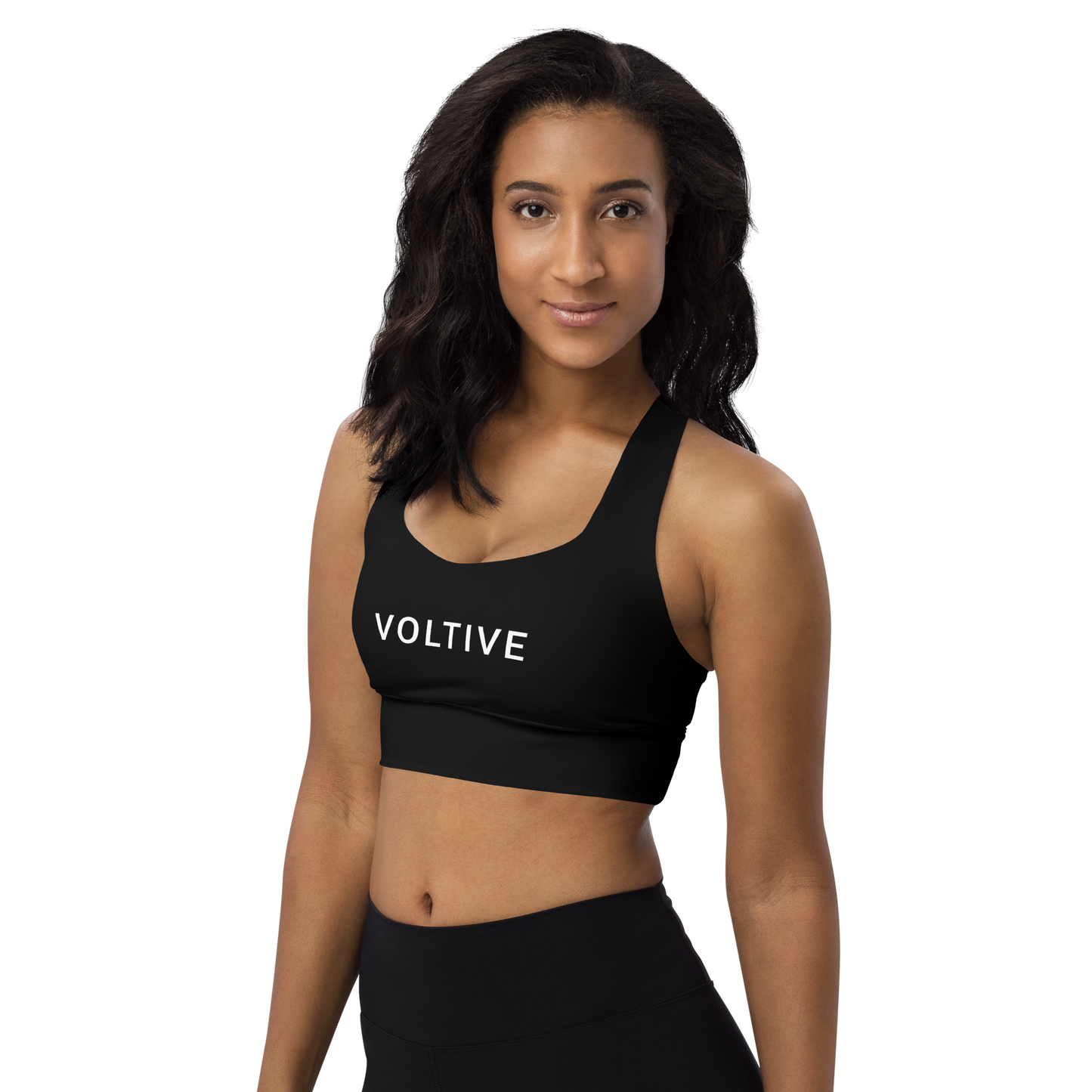Voltive Recycled Longline Sports Bra - Black