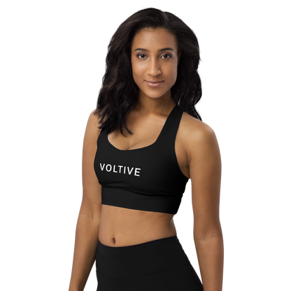 Voltive Recycled Longline Sports Bra - Black