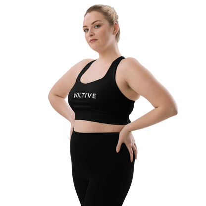 Voltive Recycled Longline Sports Bra - Black