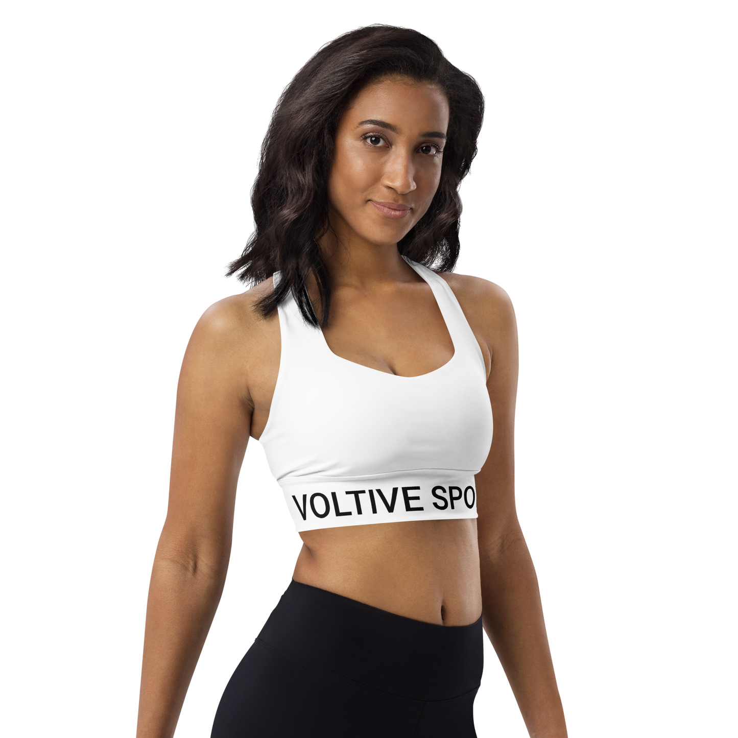 Voltive Recycled Longline Sports Bra - White