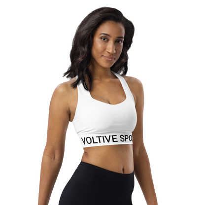 Voltive Recycled Longline Sports Bra - White