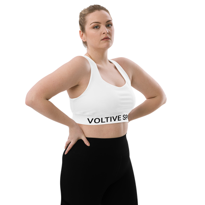 Voltive Recycled Longline Sports Bra - White