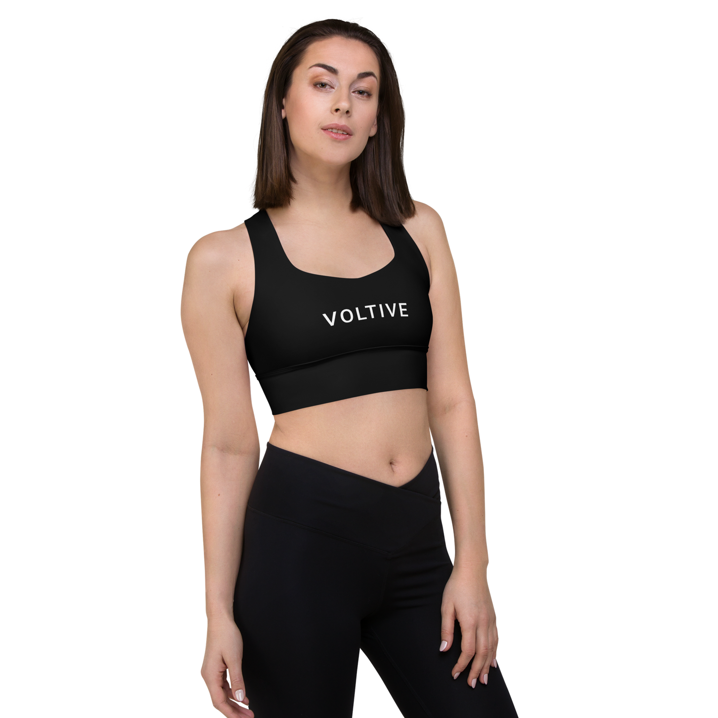 Voltive Recycled Longline Sports Bra - Black