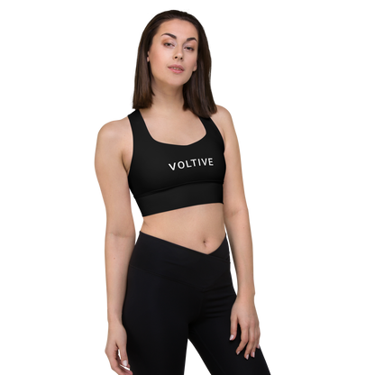 Voltive Recycled Longline Sports Bra - Black