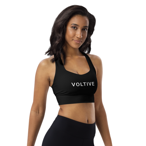 Voltive Recycled Longline Sports Bra - Black