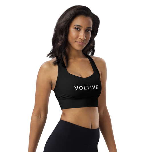 Voltive Recycled Longline Sports Bra - Black