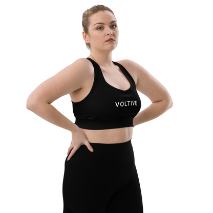Voltive Recycled Longline Sports Bra - Black