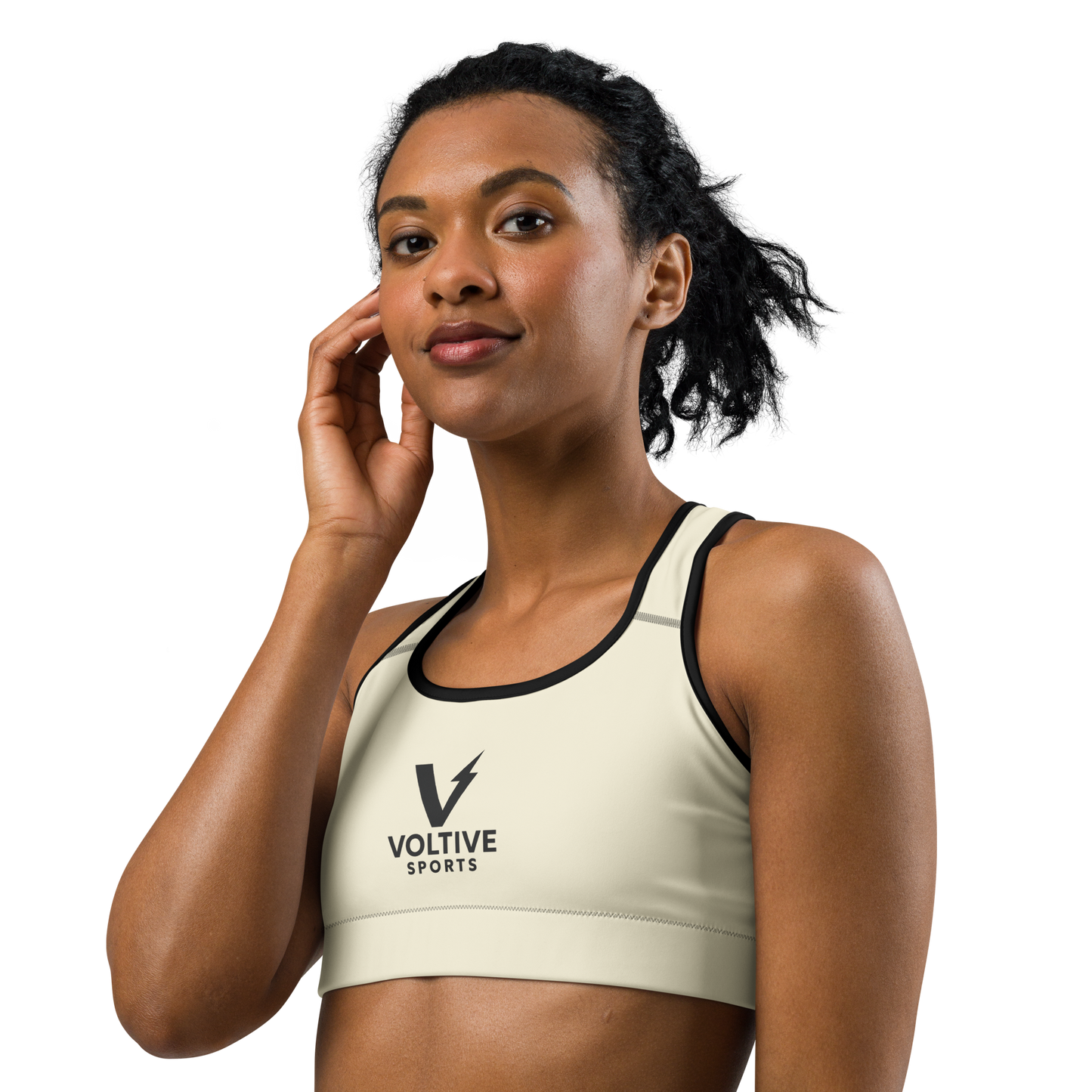 Voltive Sports Bra - Apricot White