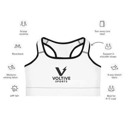 Voltive Sports Bra - White