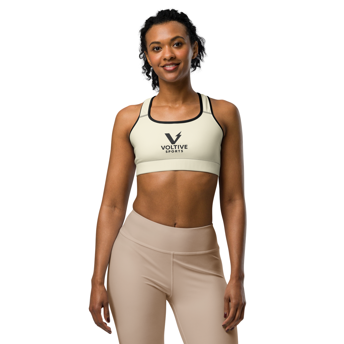 Voltive Sports Bra - Apricot White