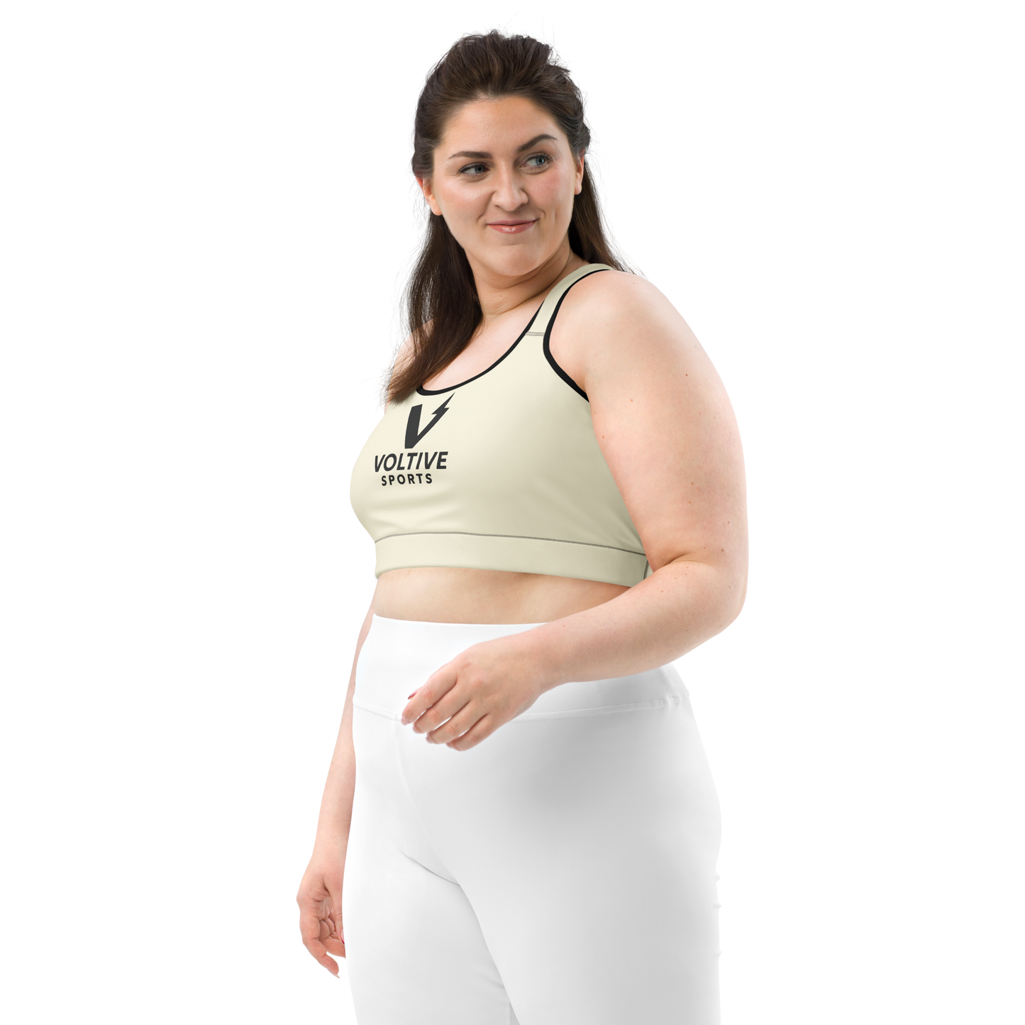 Voltive Sports Bra - Apricot White