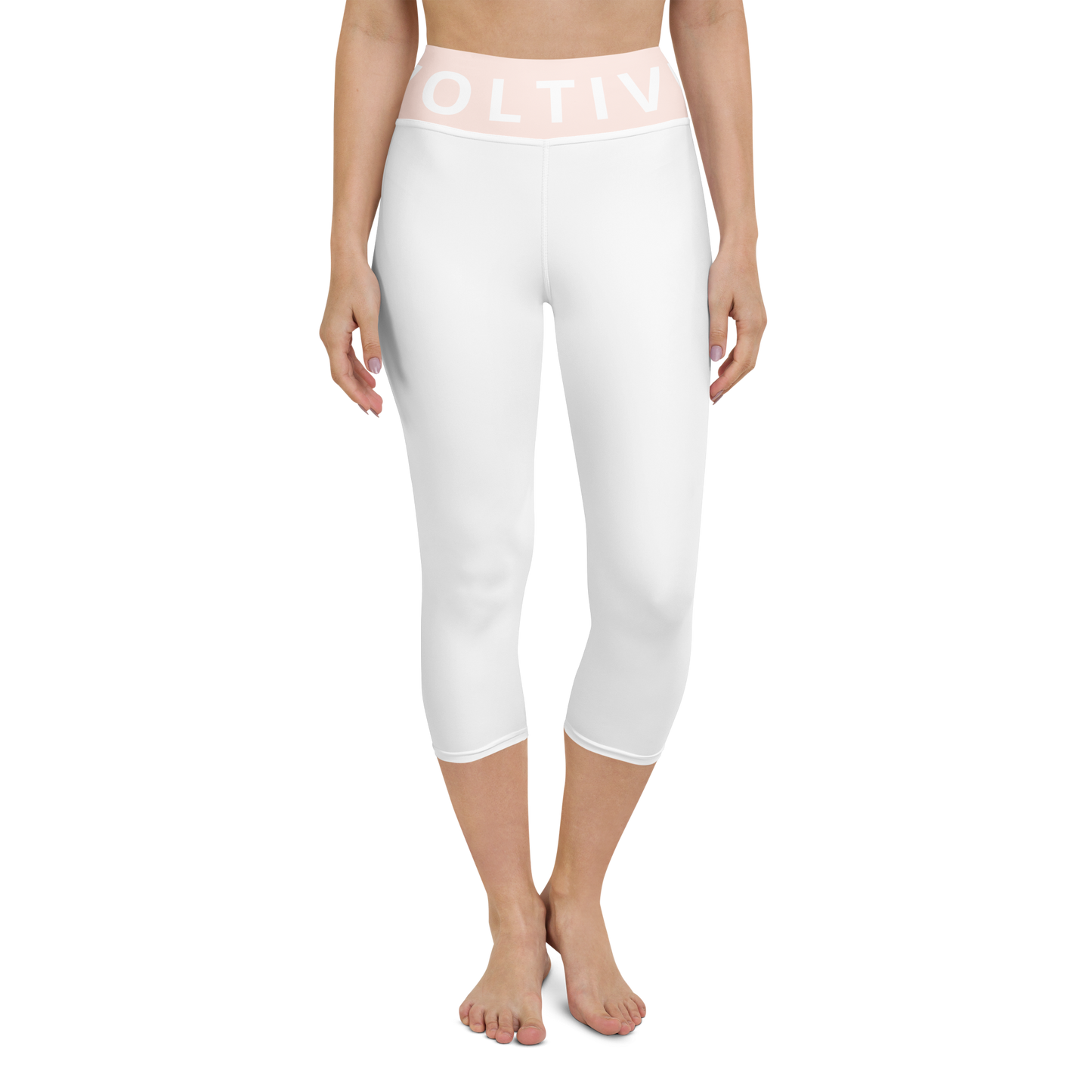 Voltive FlexFit Performance Leggings - White/Wisp Pink