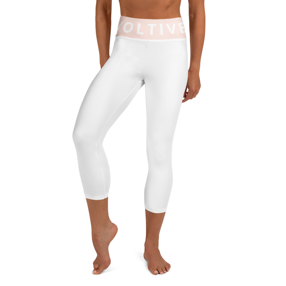 Voltive FlexFit Performance Leggings - White/Wisp Pink