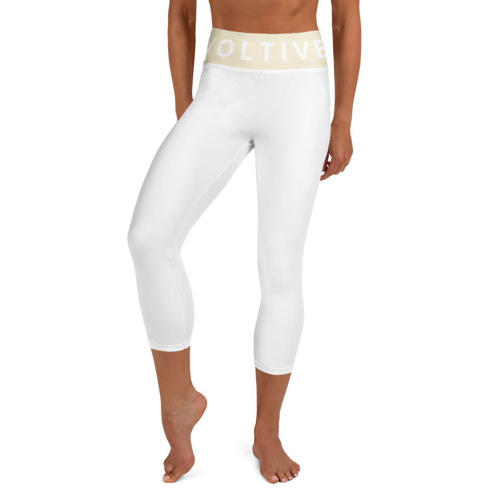 Voltive FlexFit Performance Leggings - White/Apricot White