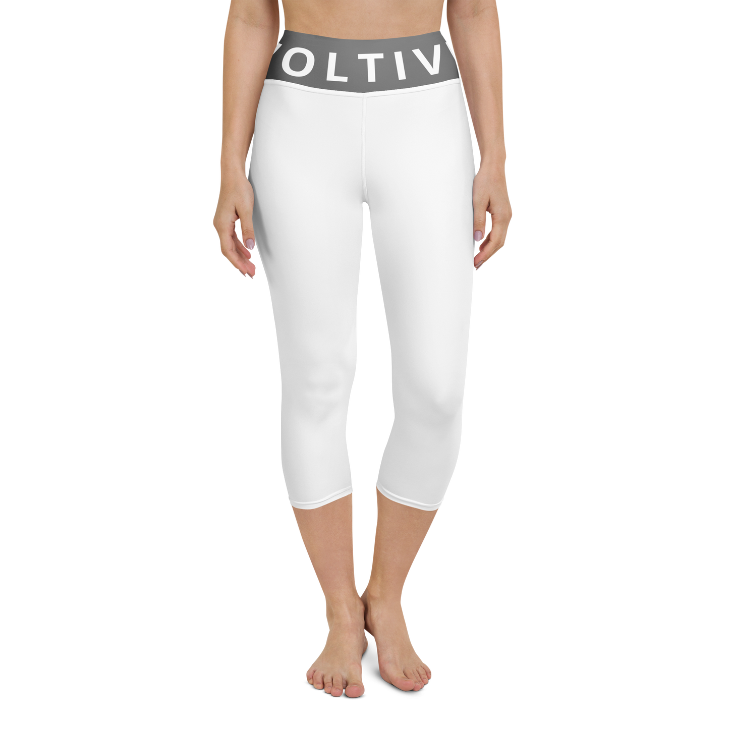 Voltive FlexFit Performance Leggings - White/Grey