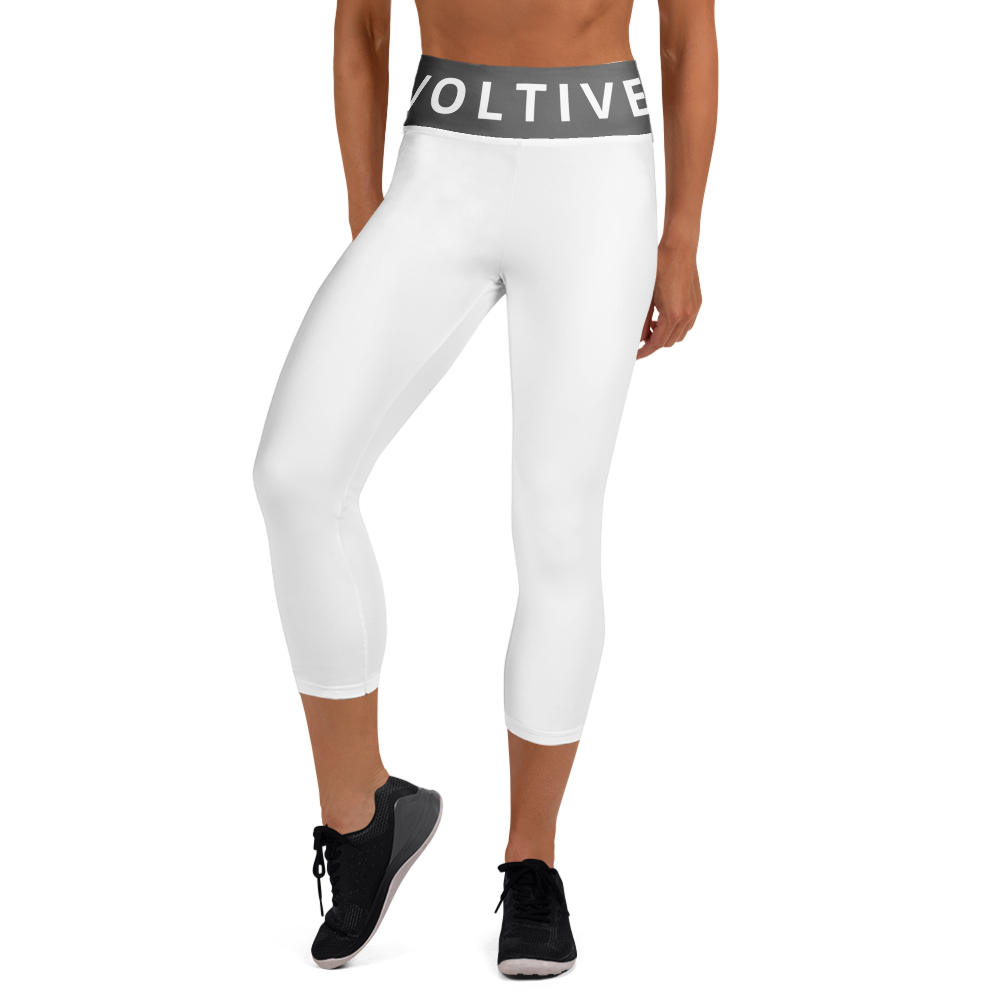 Voltive FlexFit Performance Leggings - White/Grey