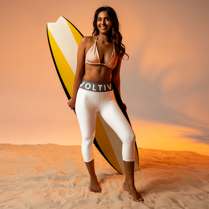 Voltive FlexFit Performance Leggings - White/Grey