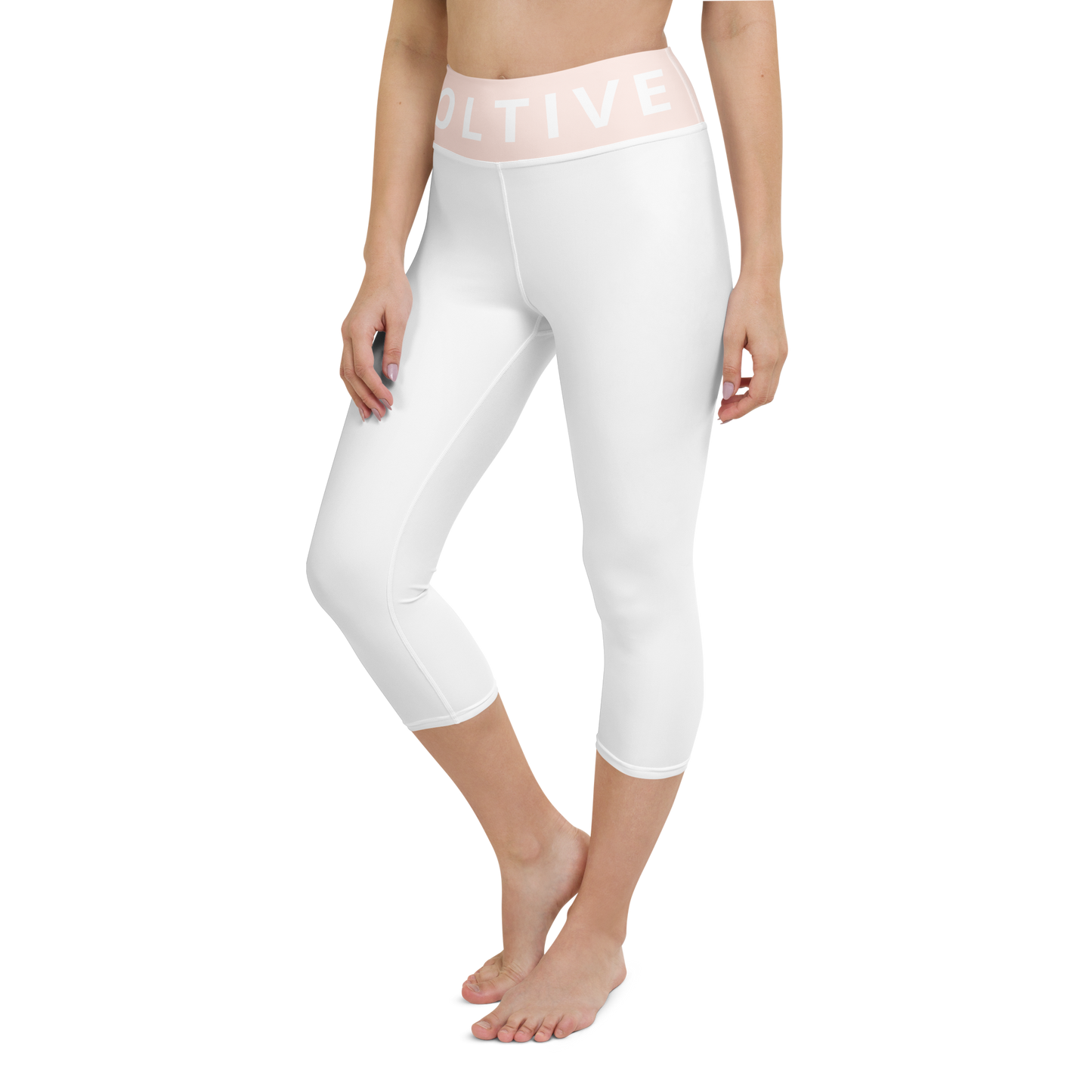 Voltive FlexFit Performance Leggings - White/Wisp Pink