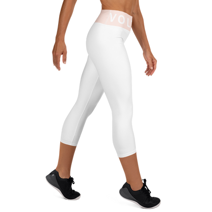 Voltive FlexFit Performance Leggings - White/Wisp Pink