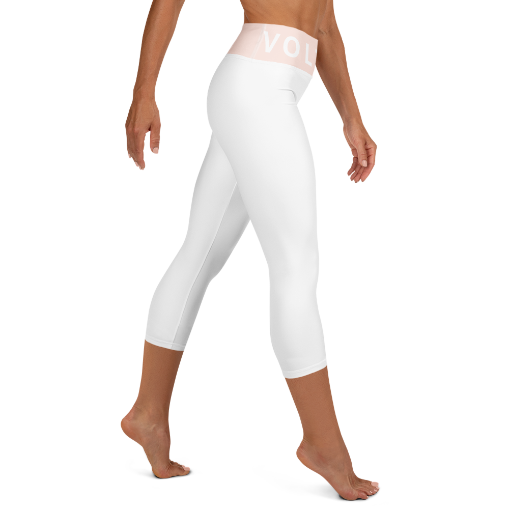 Voltive FlexFit Performance Leggings - White/Wisp Pink