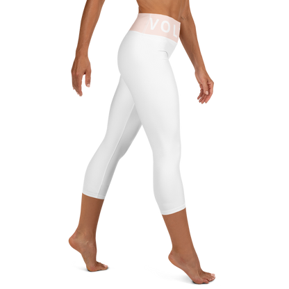 Voltive FlexFit Performance Leggings - White/Wisp Pink