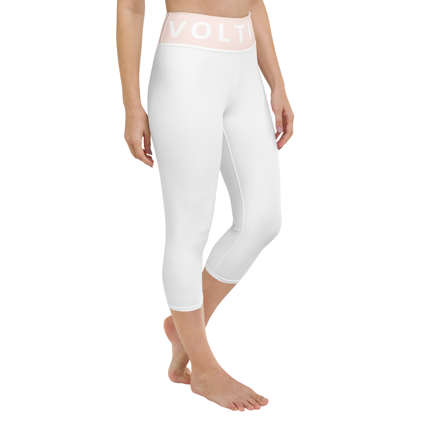 Voltive FlexFit Performance Leggings - White/Wisp Pink