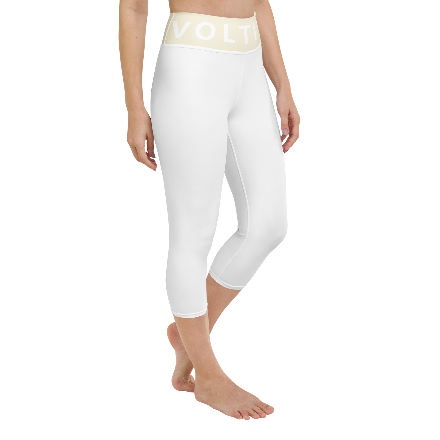 Voltive FlexFit Performance Leggings - White/Apricot White