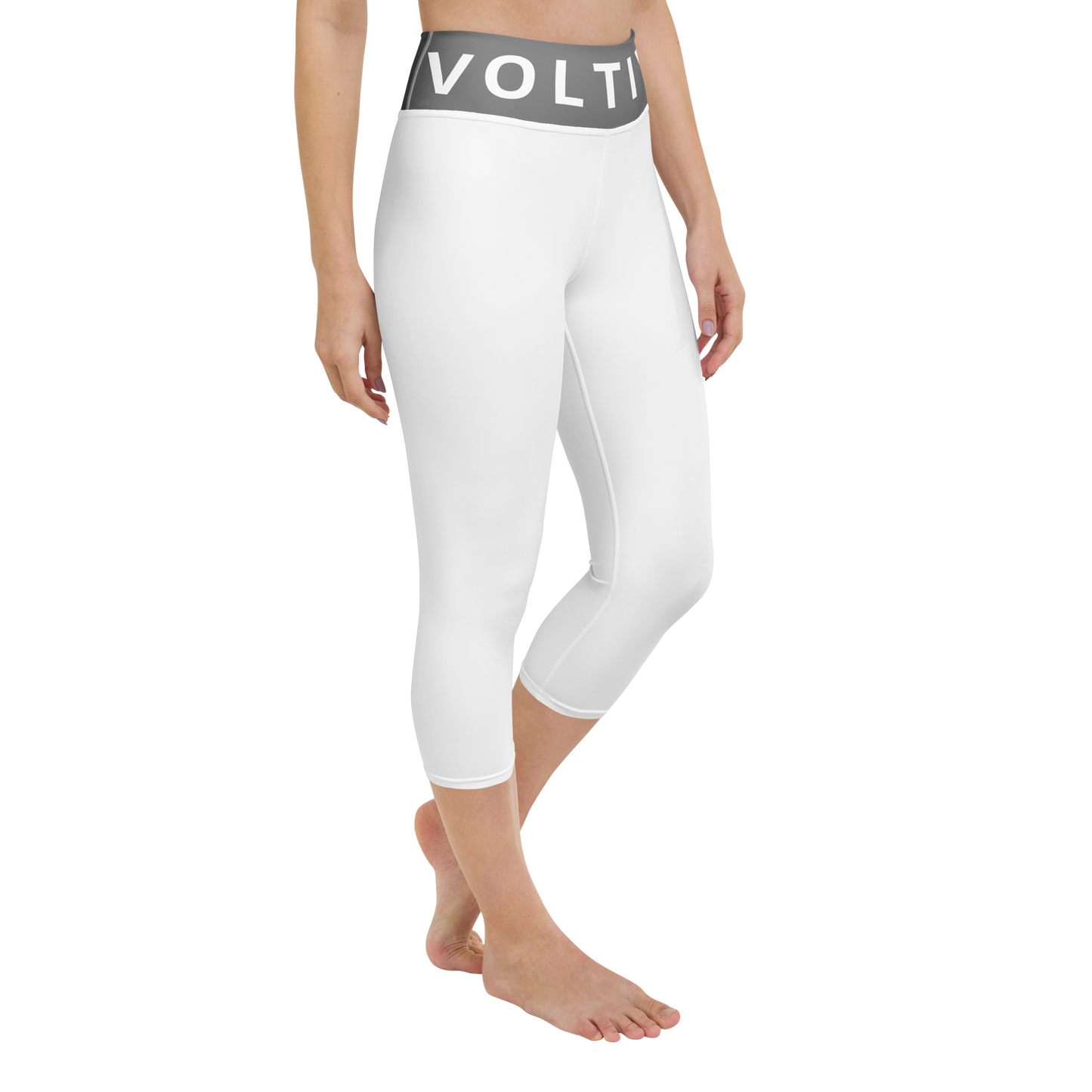 Voltive FlexFit Performance Leggings - White/Grey