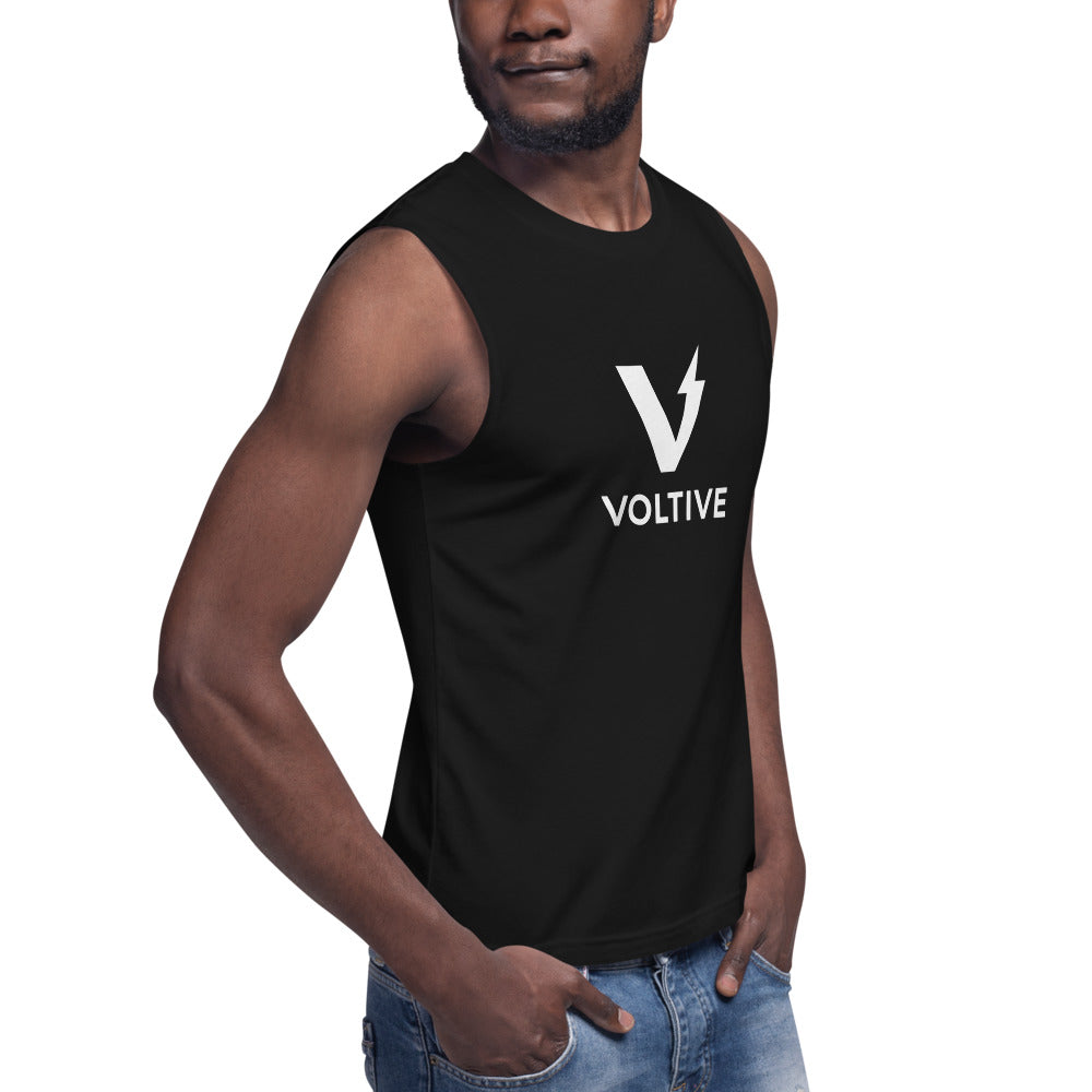 Voltive Unisex Muscle Shirt - Black