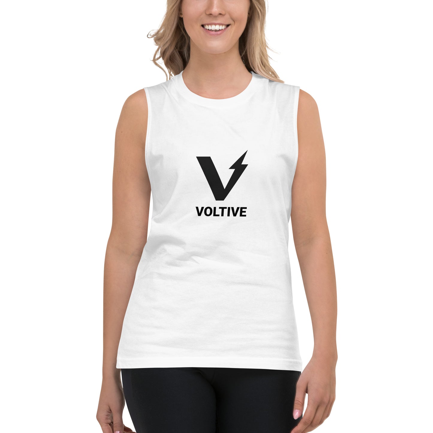 Voltive Unisex Muscle Shirt - White Voltive