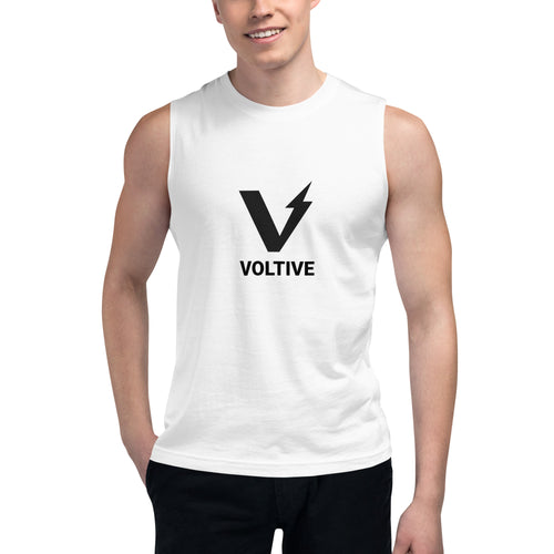 Voltive Unisex Muscle Shirt - White Voltive